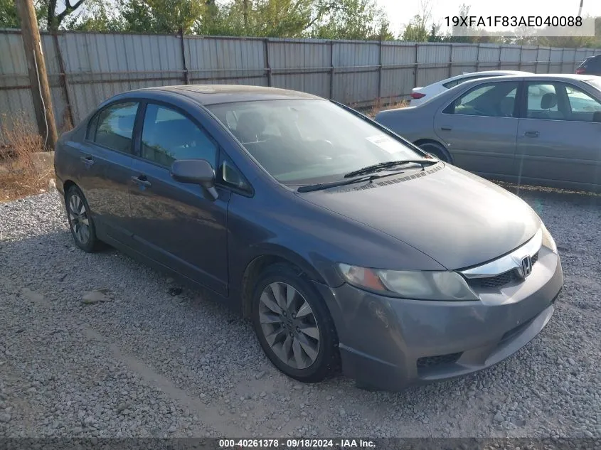 2010 Honda Civic Sdn Ex VIN: 19XFA1F83AE040088 Lot: 40261378