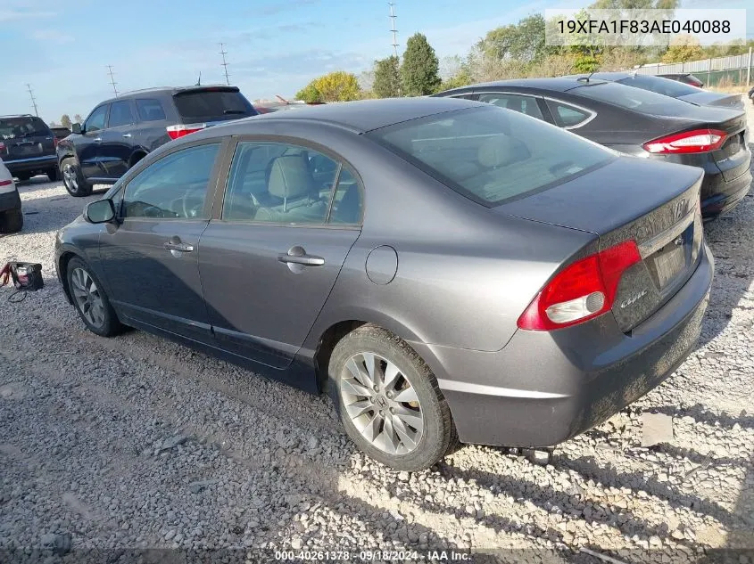 19XFA1F83AE040088 2010 Honda Civic Sdn Ex