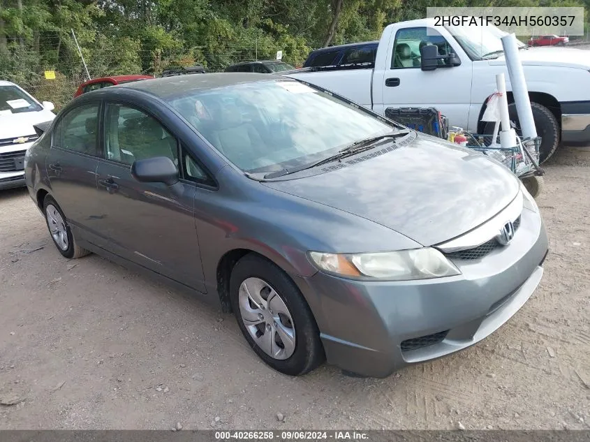 2HGFA1F34AH560357 2010 Honda Civic Vp