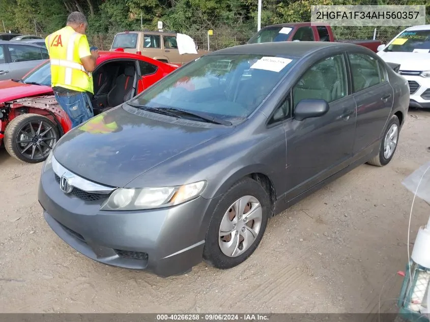 2010 Honda Civic Vp VIN: 2HGFA1F34AH560357 Lot: 40266258