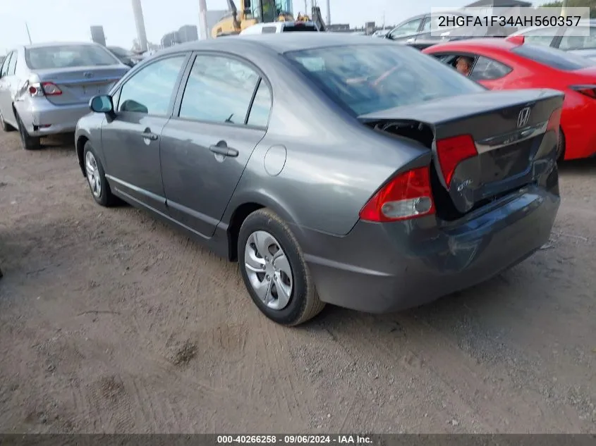 2HGFA1F34AH560357 2010 Honda Civic Vp