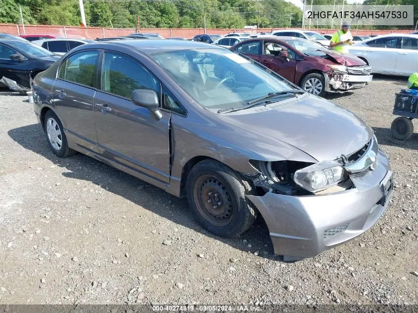 2HGFA1F34AH547530 2010 Honda Civic Vp