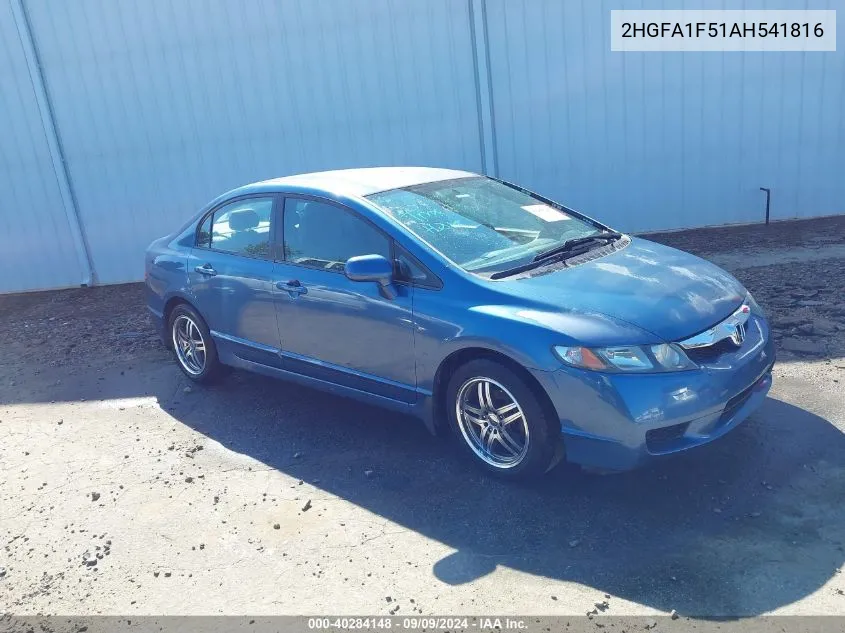 2HGFA1F51AH541816 2010 Honda Civic Lx