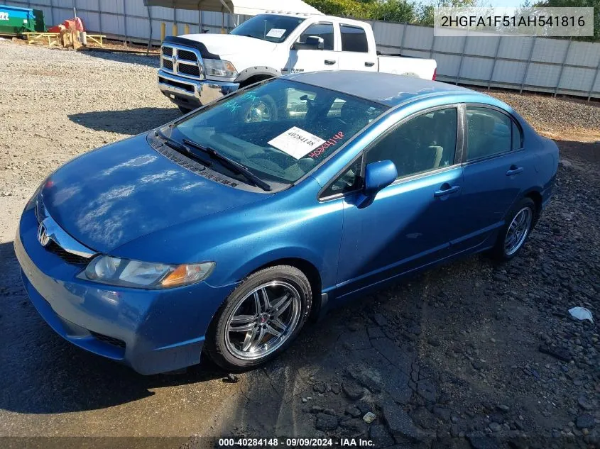 2HGFA1F51AH541816 2010 Honda Civic Lx