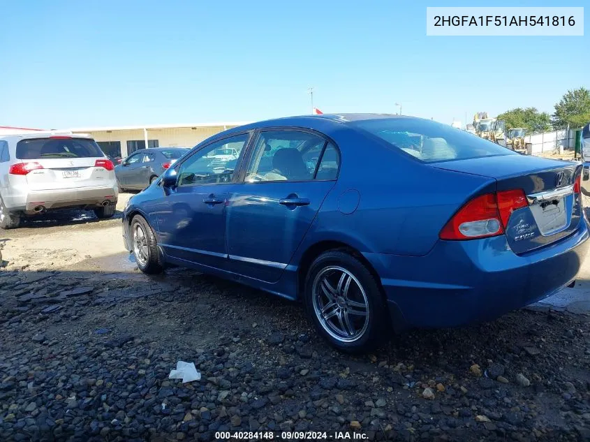 2HGFA1F51AH541816 2010 Honda Civic Lx