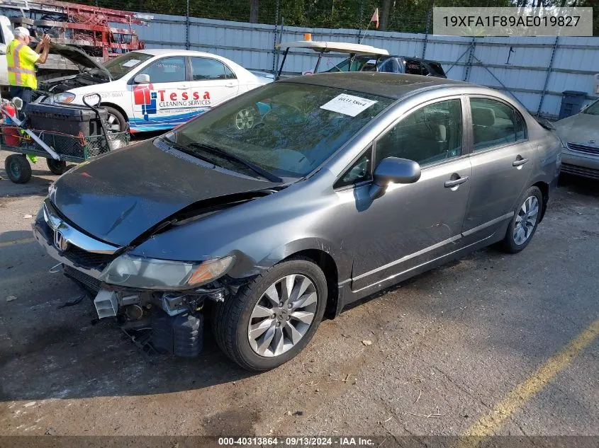 2010 Honda Civic Sdn Ex VIN: 19XFA1F89AE019827 Lot: 40313864