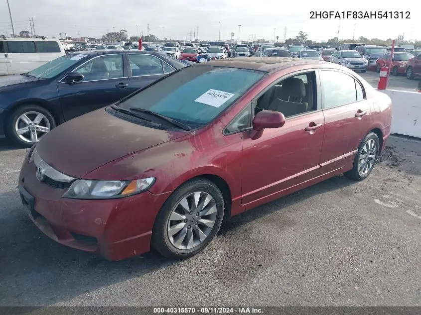 2HGFA1F83AH541312 2010 Honda Civic Sdn Ex