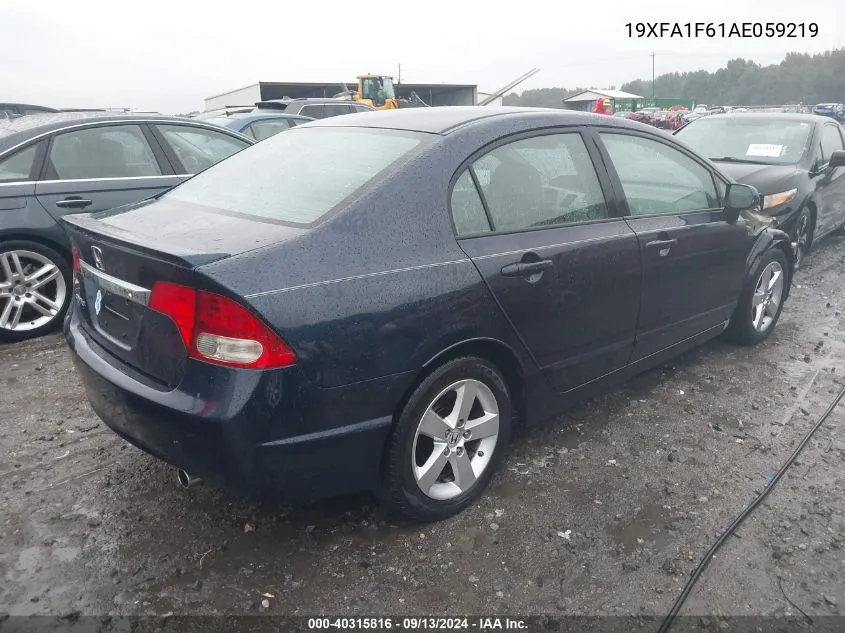 2010 Honda Civic Lx-S VIN: 19XFA1F61AE059219 Lot: 40315816