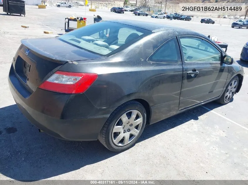 2010 Honda Civic Lx VIN: 2HGFG1B62AH514489 Lot: 40317161