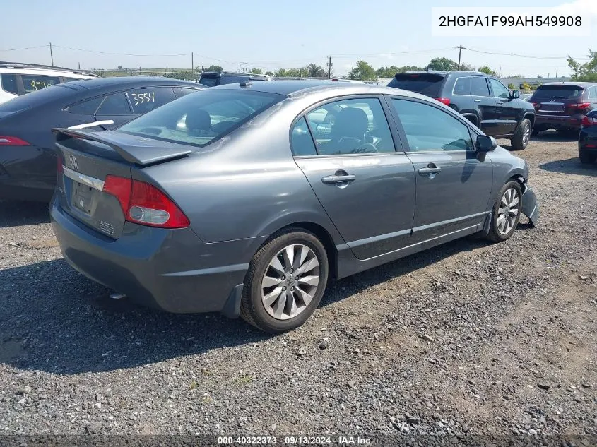 2010 Honda Civic Ex-L VIN: 2HGFA1F99AH549908 Lot: 40322373