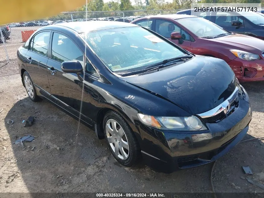 2HGFA1F57AH571743 2010 Honda Civic Lx