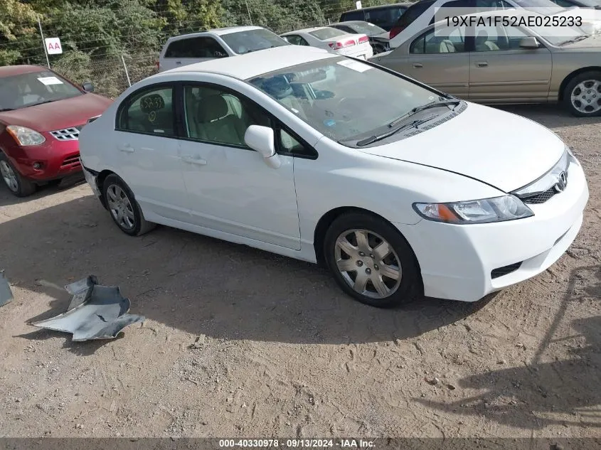 2010 Honda Civic Lx VIN: 19XFA1F52AE025233 Lot: 40330978