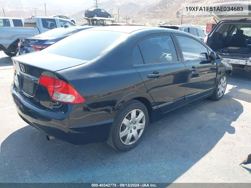 19XFA1F51AE034683 2010 Honda Civic Lx