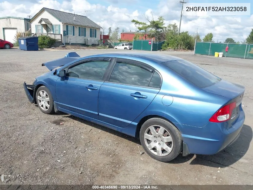 2010 Honda Civic Lx VIN: 2HGFA1F52AH323058 Lot: 40345690