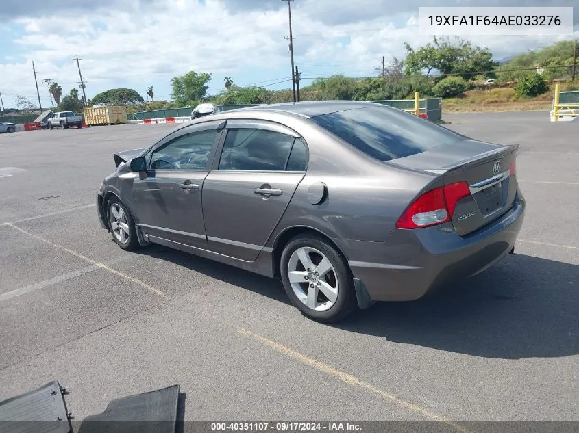 2010 Honda Civic Lx-S VIN: 19XFA1F64AE033276 Lot: 40351107