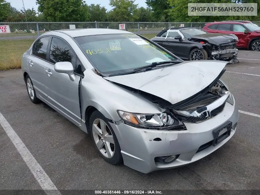 2010 Honda Civic Lx VIN: 2HGFA1F56AH529760 Lot: 40351446