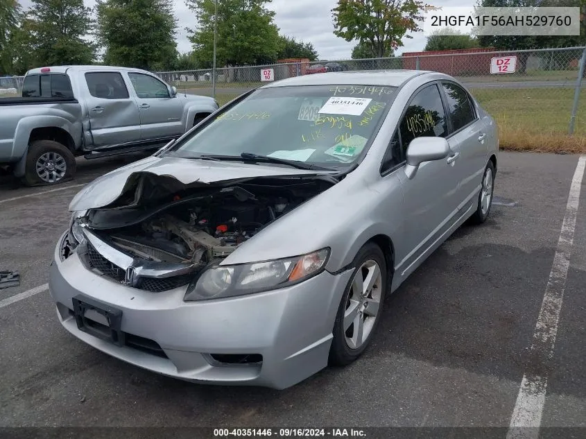 2HGFA1F56AH529760 2010 Honda Civic Lx