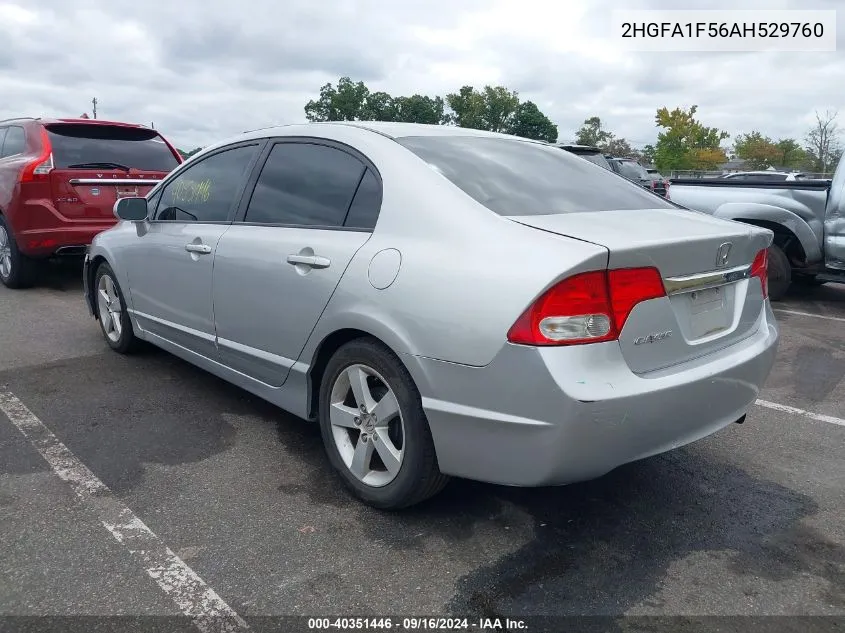 2010 Honda Civic Lx VIN: 2HGFA1F56AH529760 Lot: 40351446