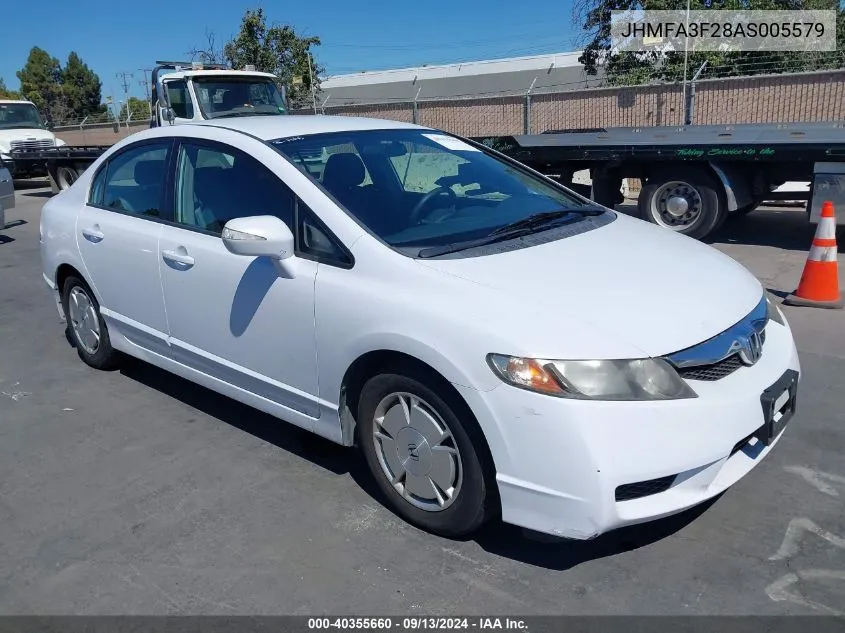 2010 Honda Civic Hybrid VIN: JHMFA3F28AS005579 Lot: 40355660