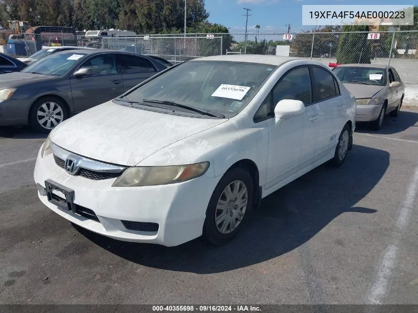 19XFA4F54AE000223 2010 Honda Civic Gx