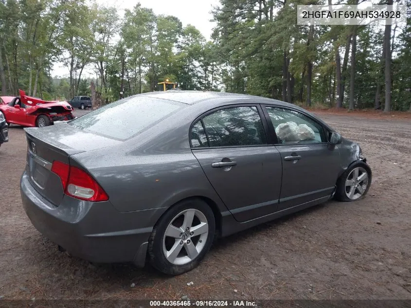 2010 Honda Civic Lx-S VIN: 2HGFA1F69AH534928 Lot: 40365465