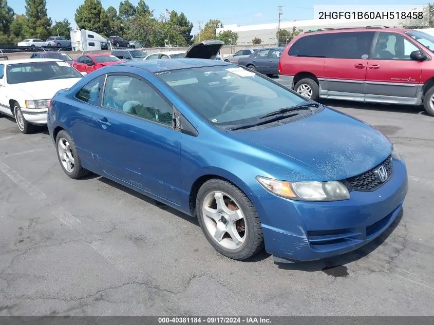 2HGFG1B60AH518458 2010 Honda Civic Lx