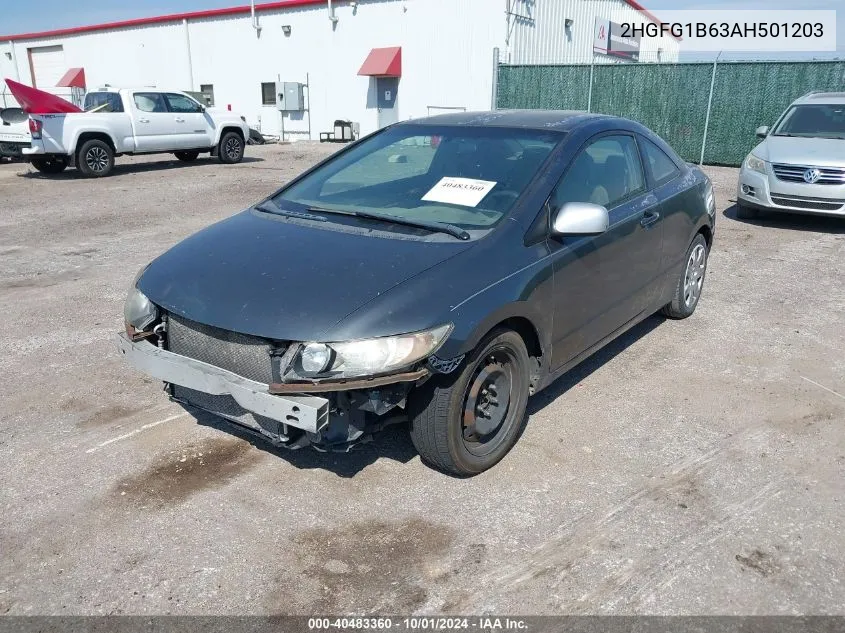 2010 Honda Civic Lx VIN: 2HGFG1B63AH501203 Lot: 40483360