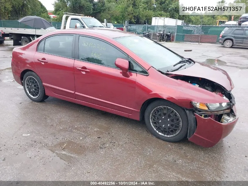 2HGFA1F52AH571357 2010 Honda Civic Lx