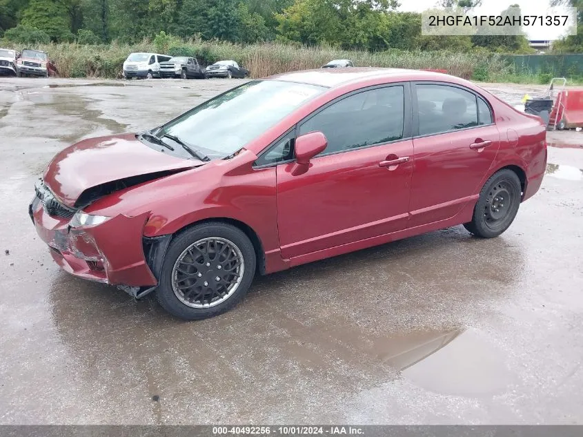 2HGFA1F52AH571357 2010 Honda Civic Lx