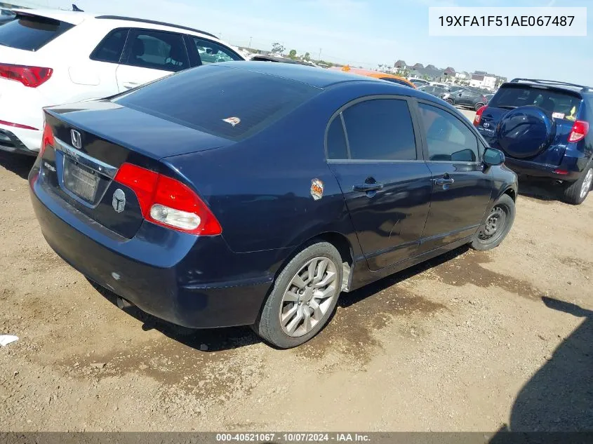 19XFA1F51AE067487 2010 Honda Civic Lx