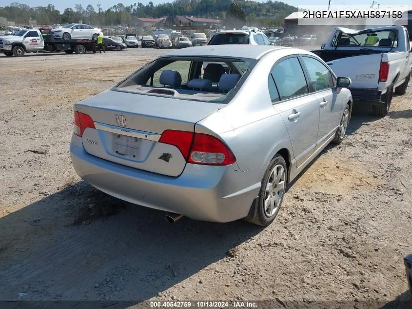 2010 Honda Civic Lx VIN: 2HGFA1F5XAH587158 Lot: 40542759