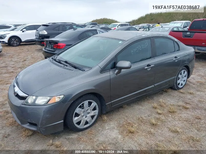 2010 Honda Civic Lx VIN: 19XFA1F57AE038687 Lot: 40550390