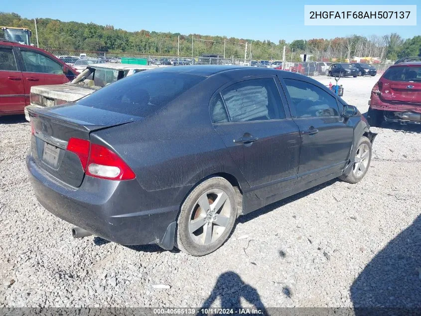 2010 Honda Civic Lx-S VIN: 2HGFA1F68AH507137 Lot: 40565139