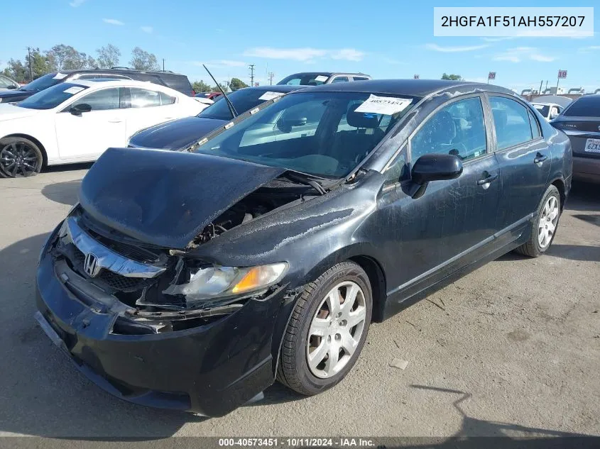 2HGFA1F51AH557207 2010 Honda Civic Lx