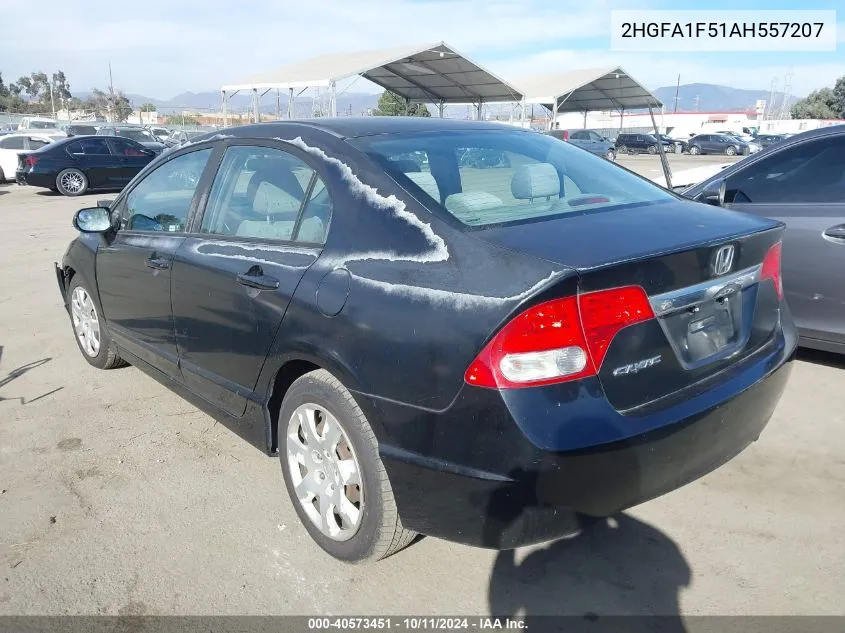 2HGFA1F51AH557207 2010 Honda Civic Lx