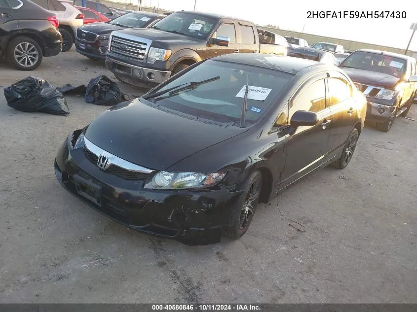 2010 Honda Civic Lx VIN: 2HGFA1F59AH547430 Lot: 40580846