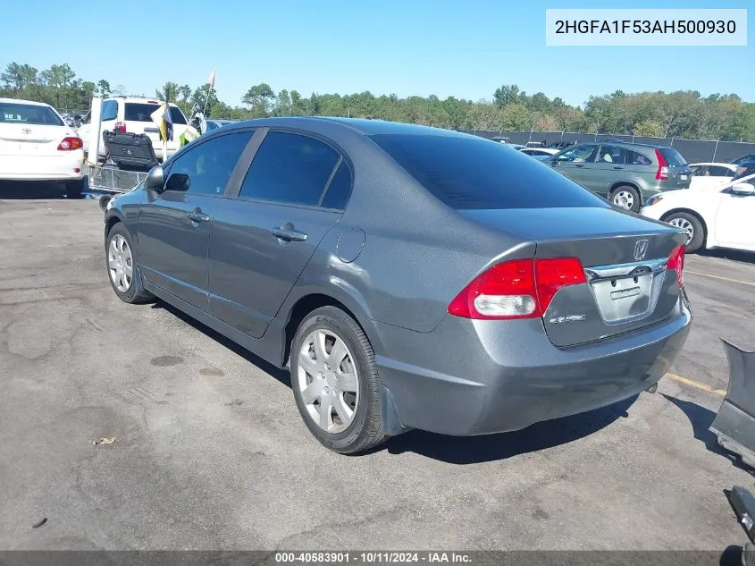 2HGFA1F53AH500930 2010 Honda Civic Lx