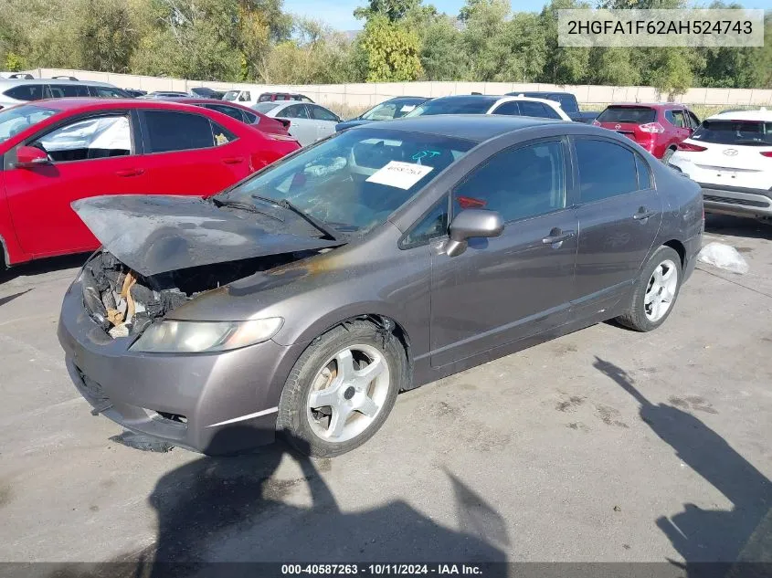 2HGFA1F62AH524743 2010 Honda Civic Lx-S