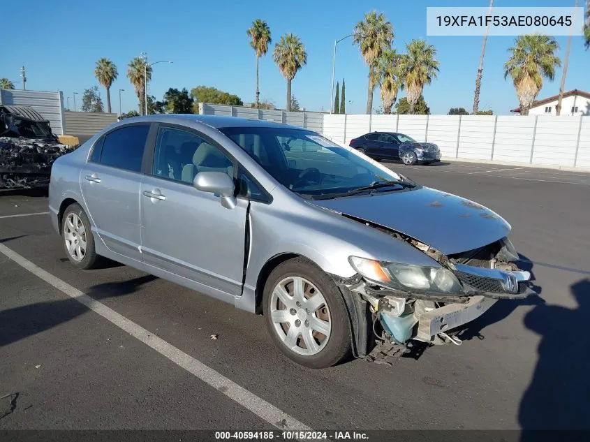 2010 Honda Civic Lx VIN: 19XFA1F53AE080645 Lot: 40594185