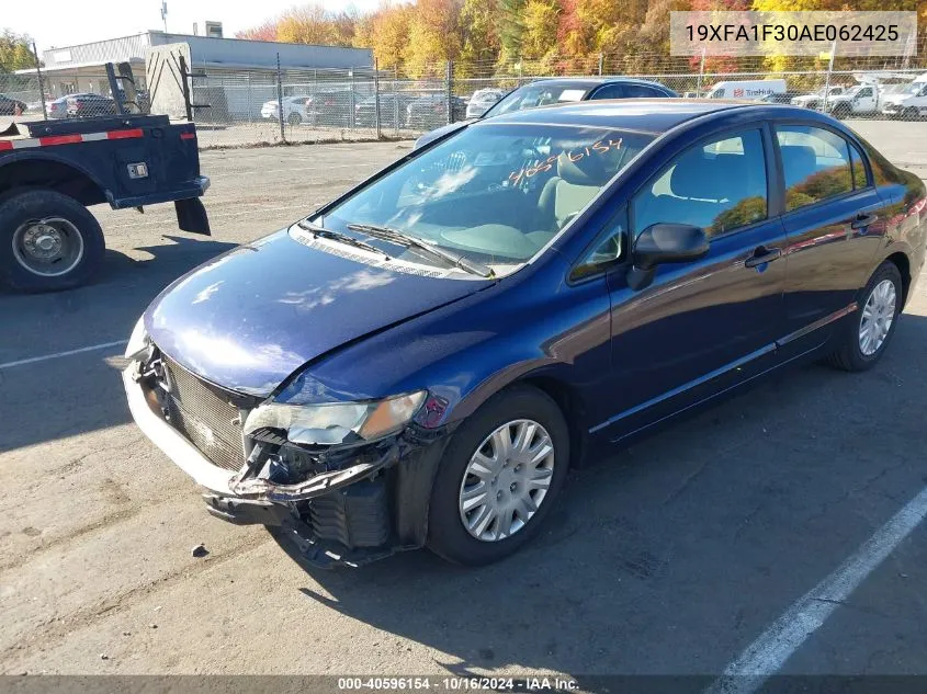 2010 Honda Civic Vp VIN: 19XFA1F30AE062425 Lot: 40596154