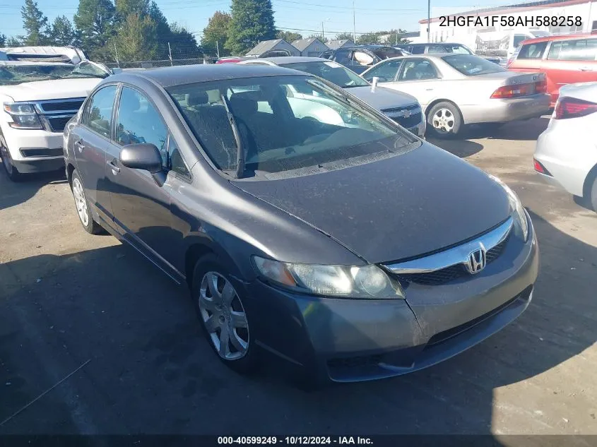 2010 Honda Civic Lx VIN: 2HGFA1F58AH588258 Lot: 40599249