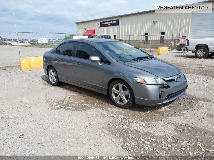 2HGFA1F60AH510727 2010 Honda Civic Lx-S