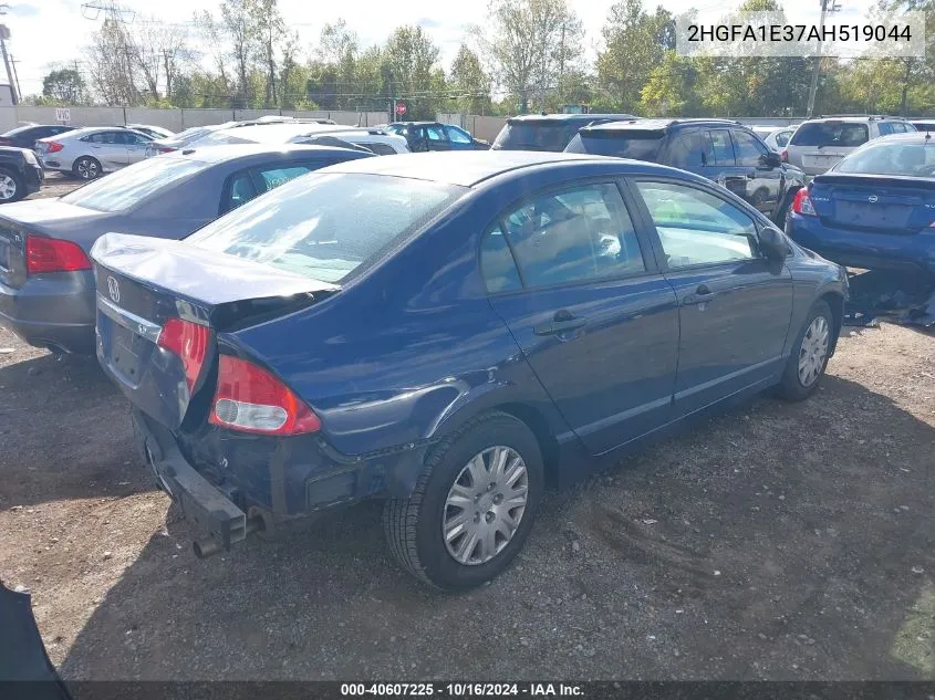 2010 Honda Civic Vp VIN: 2HGFA1E37AH519044 Lot: 40607225