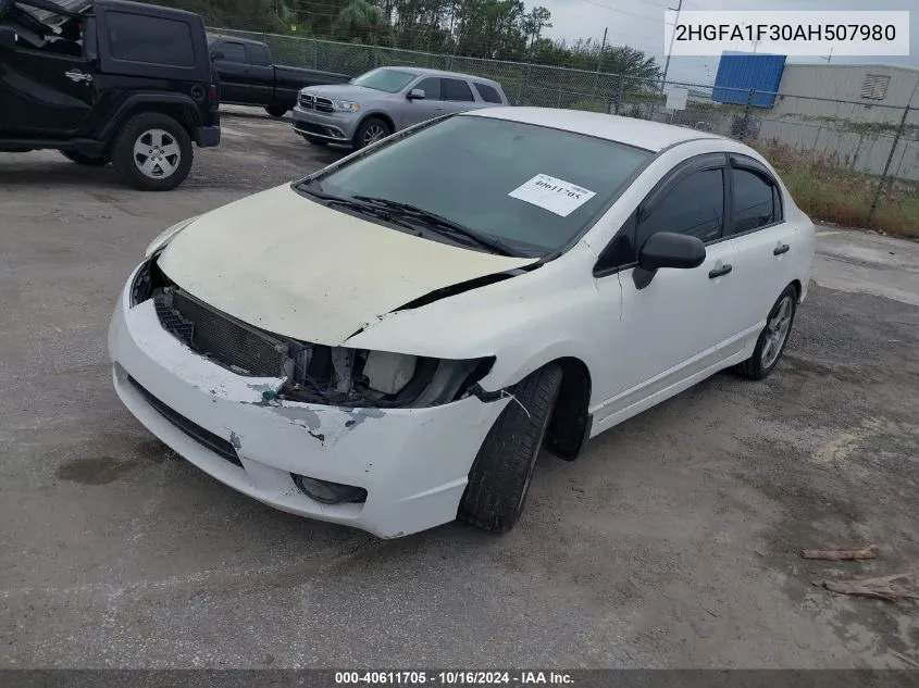 2010 Honda Civic Vp VIN: 2HGFA1F30AH507980 Lot: 40611705