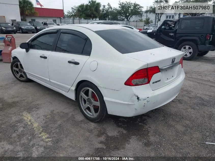 2HGFA1F30AH507980 2010 Honda Civic Vp