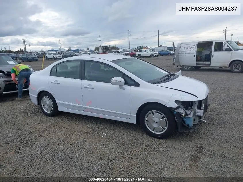 2010 Honda Civic Hybrid VIN: JHMFA3F28AS004237 Lot: 40620464