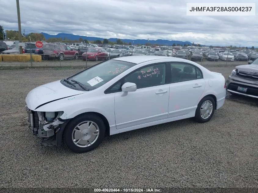 2010 Honda Civic Hybrid VIN: JHMFA3F28AS004237 Lot: 40620464