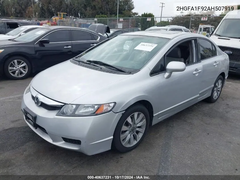 2HGFA1F92AH507919 2010 Honda Civic Ex-L