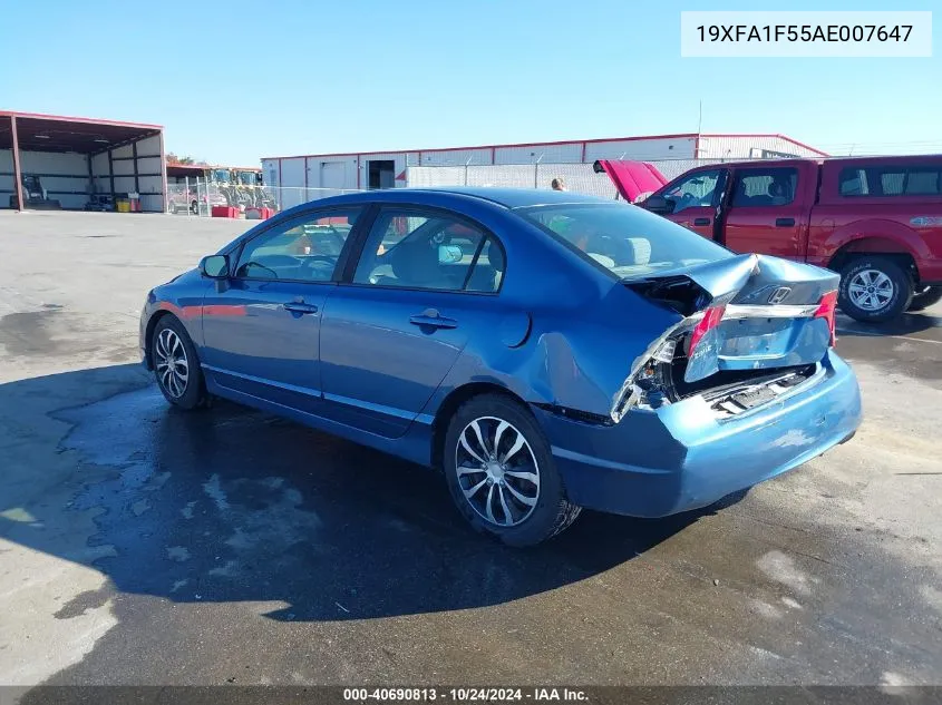 2010 Honda Civic Lx VIN: 19XFA1F55AE007647 Lot: 40690813