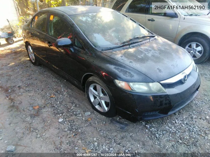 2010 Honda Civic Lx-S VIN: 2HGFA1F61AH562190 Lot: 40697267